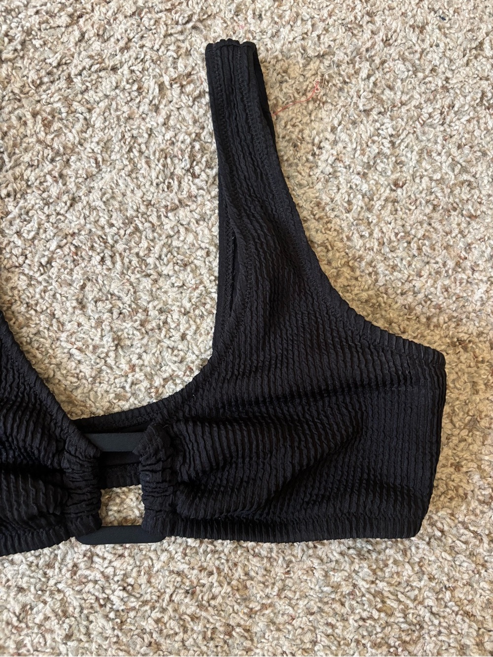 aerie Black Textured Cutout Bikini Set - Picture 3 of 7
